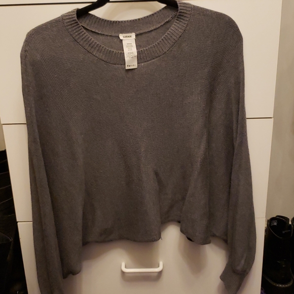 Garage grey poncho sweater - Picture 1 of 3